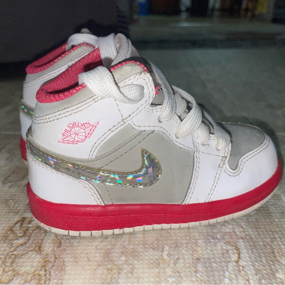 Air Jordan Toddler White and Red Sneakers